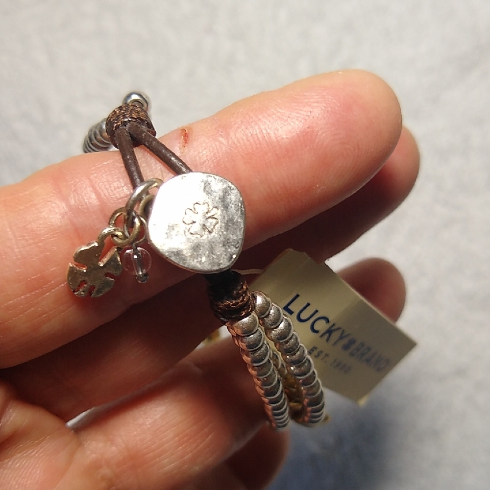 Lucky Brand Silver and Gold Beaded Multi-Strand Bracelet worn once - Picture 2 of 8